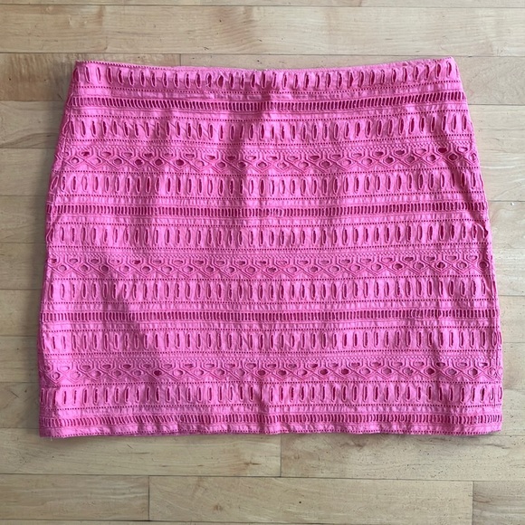 2/$20 Eyelet miniskirt coral pink cotton Gap size 12 - Picture 2 of 8